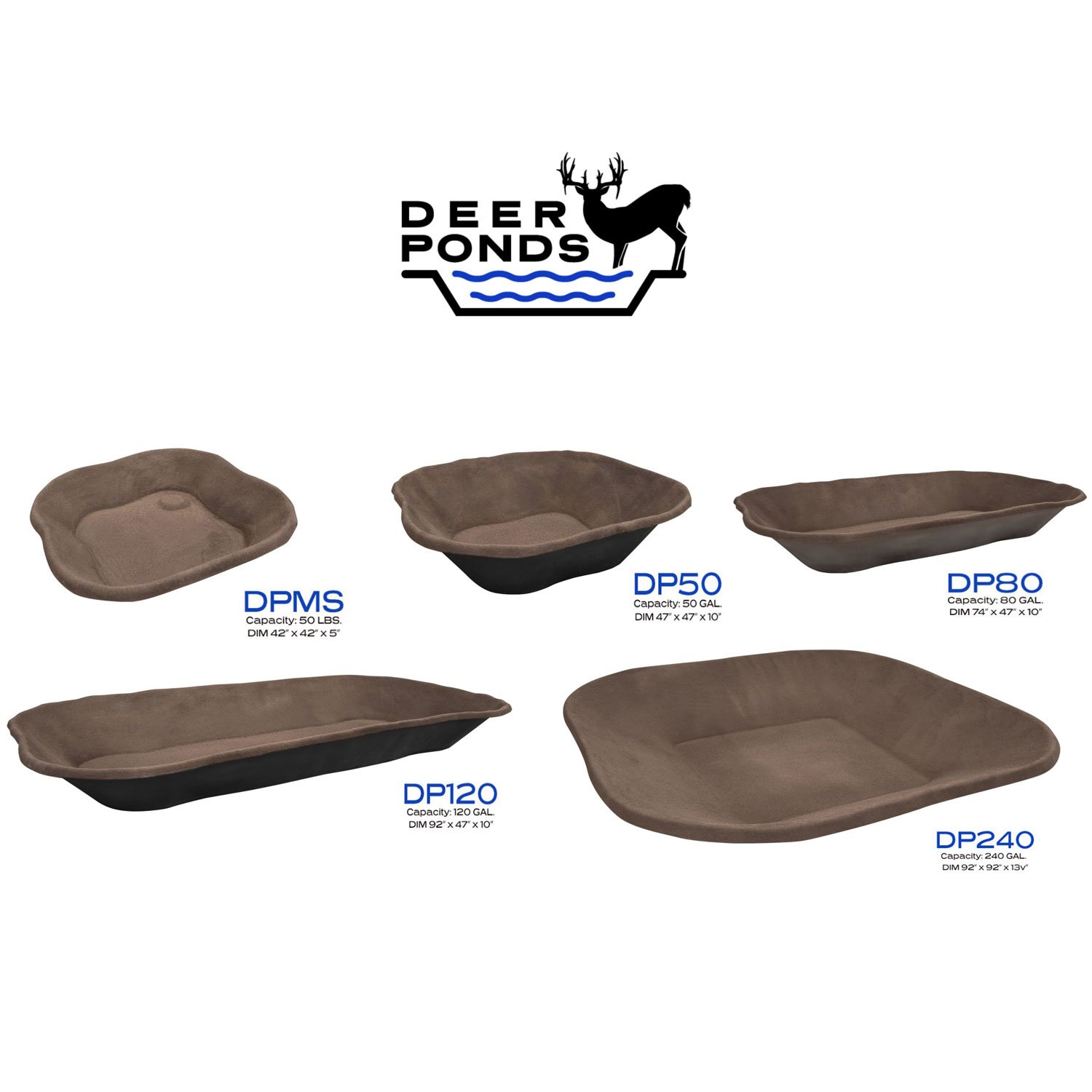 Deer Ponds - variety of sizes